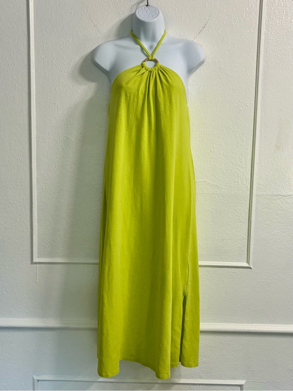 Old Navy Slub-Knit Halter Midi Dress in shade "Pousse Verte" Sz.M